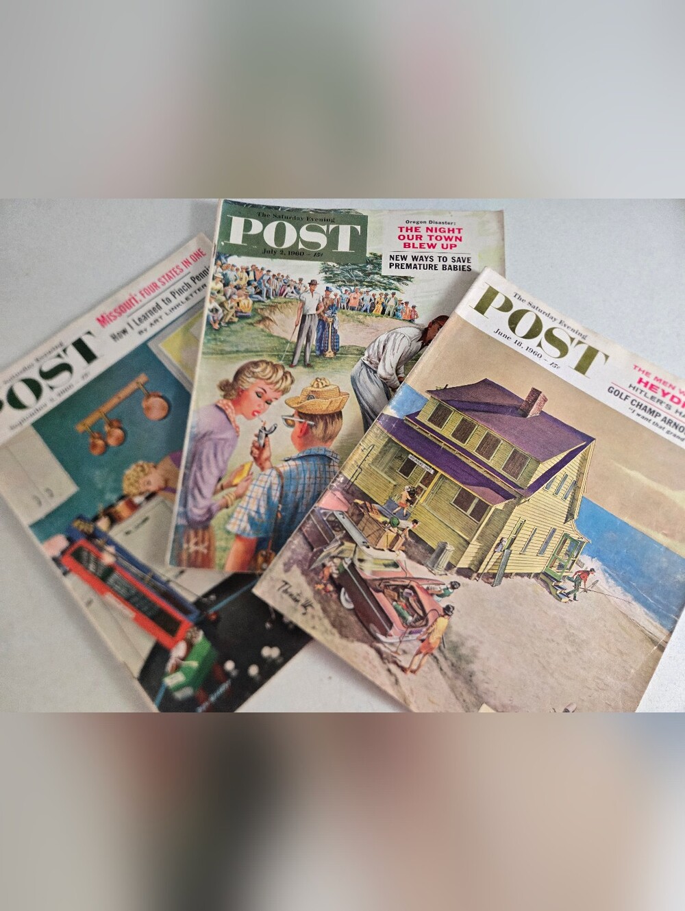 Saturday Evening Post Magazine Lot Vintage 1960s Retro